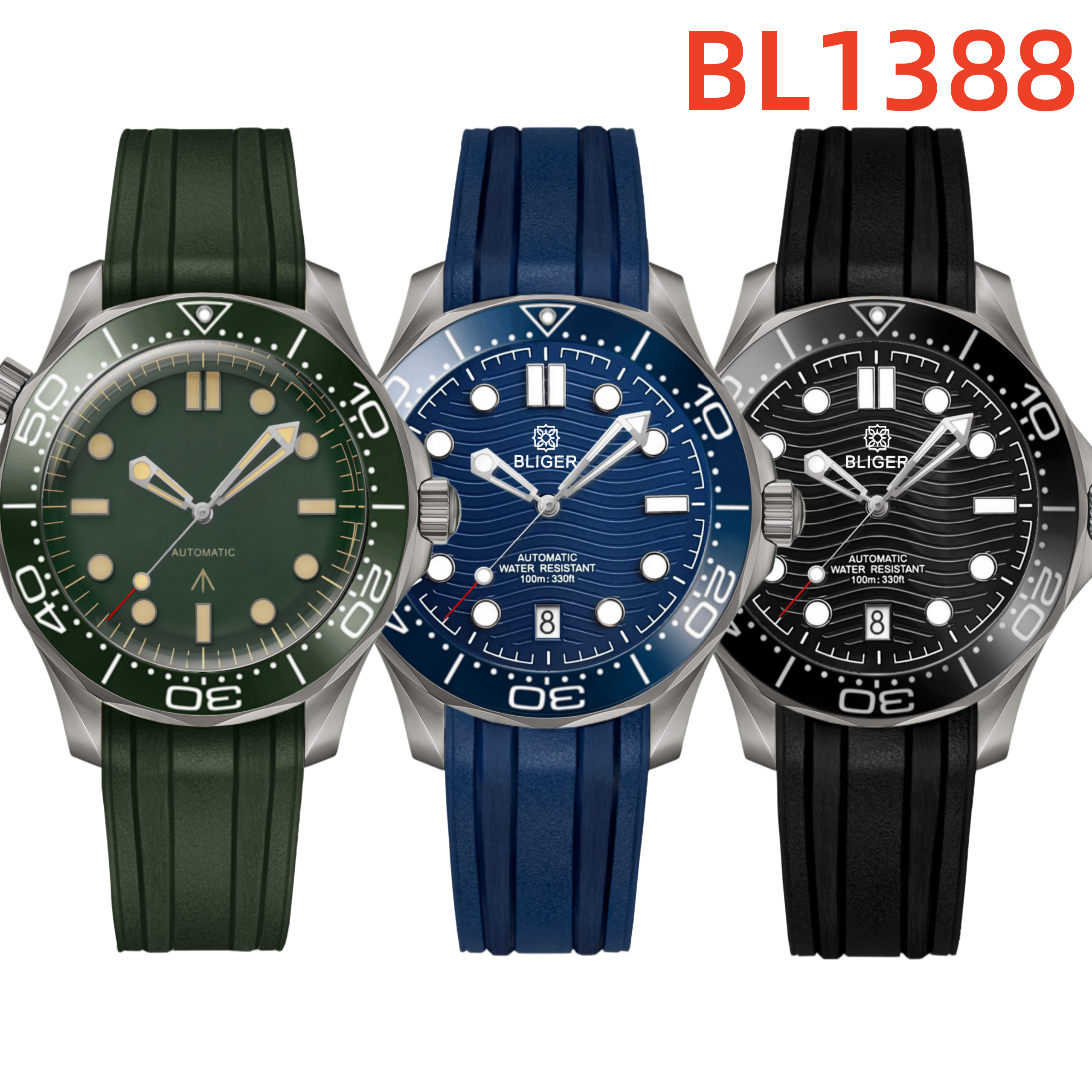 Stainless Bracelet Diver - Customizable DIY 41mm Titanium Steel Diving