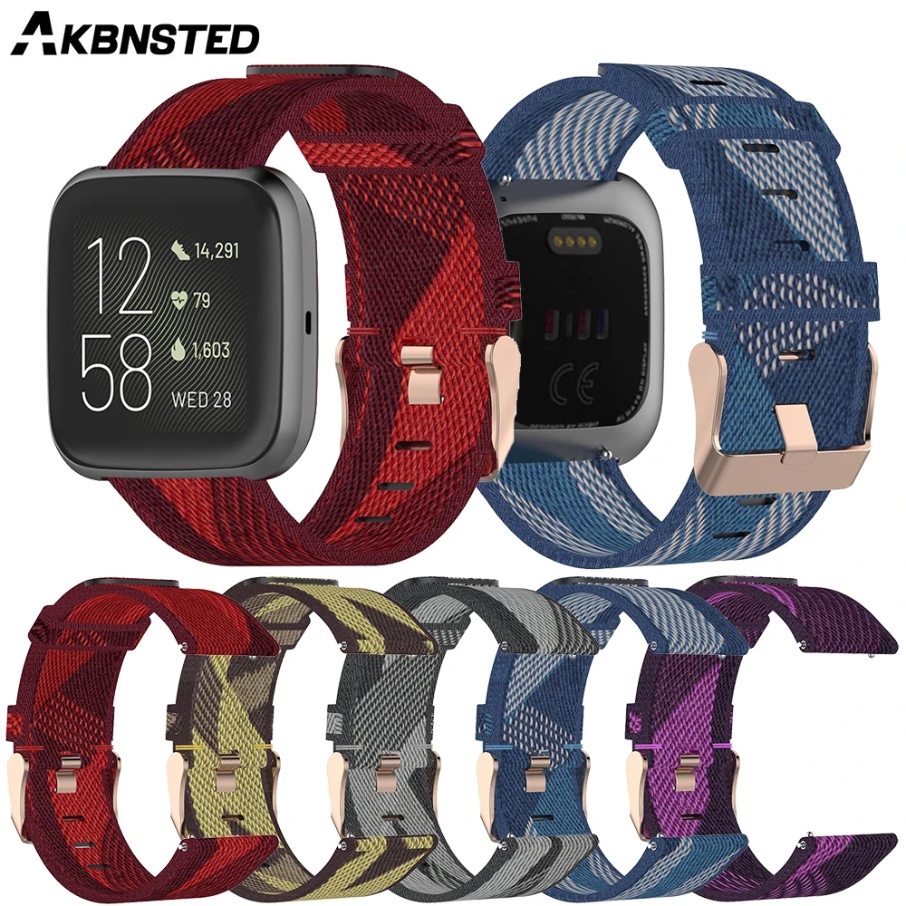 Canvas Strap Watch - AKBNSTED 22MM Camouflage Nylon Canvas Watch