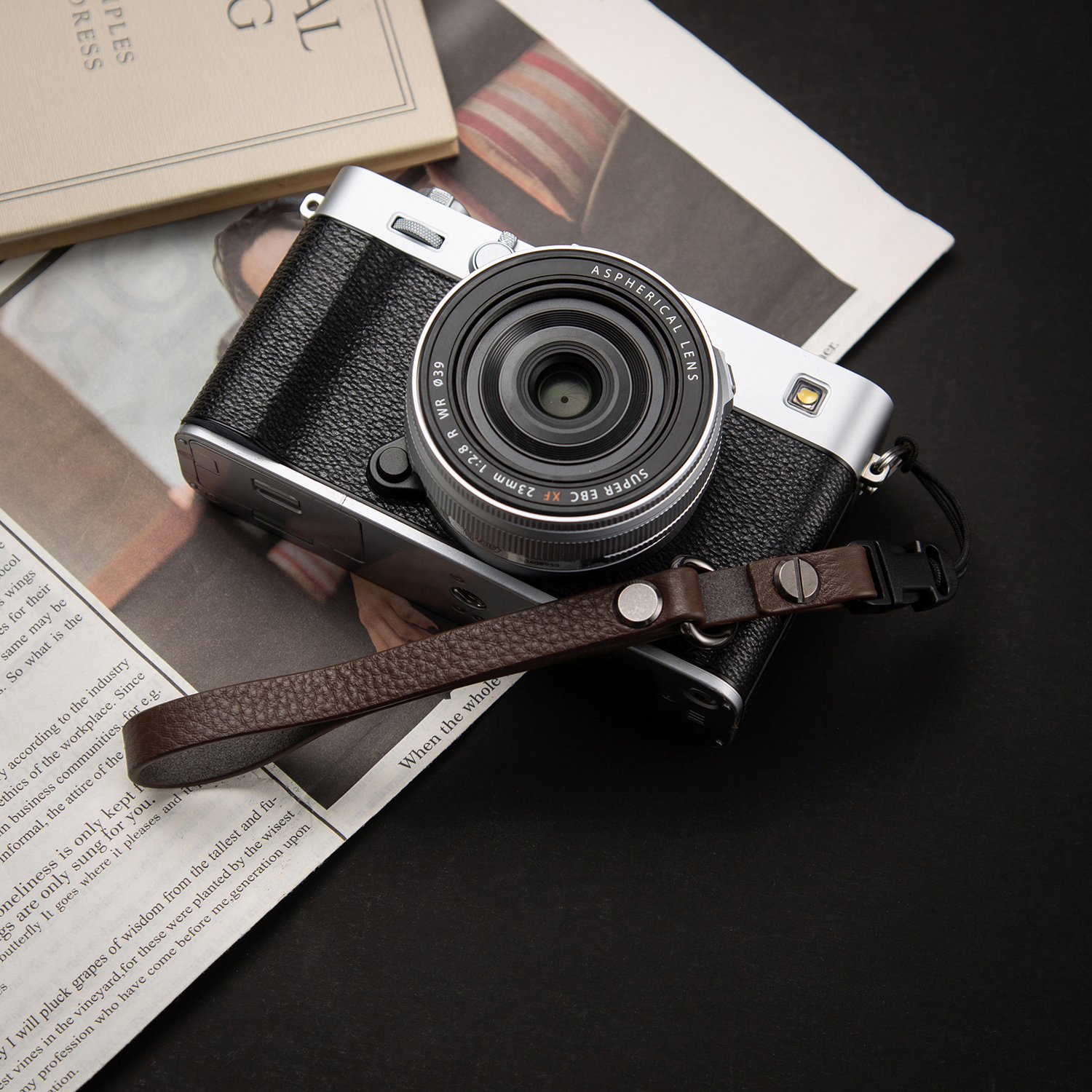 Leather Strap Quick Release - Adjustable Handmade Cowhide Leather Camera Wrist