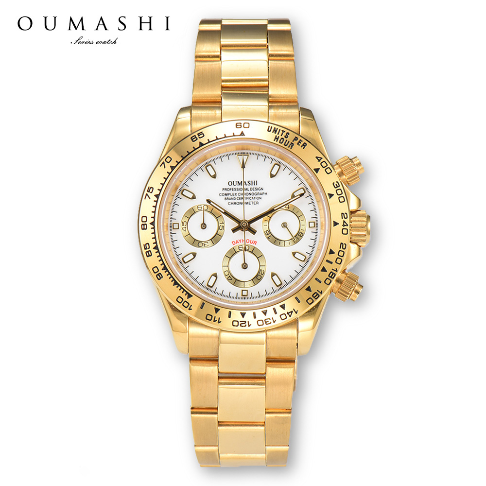39mm VK63 watch Gold Stainless - огляд і ціна Stainless Bracelet Diver