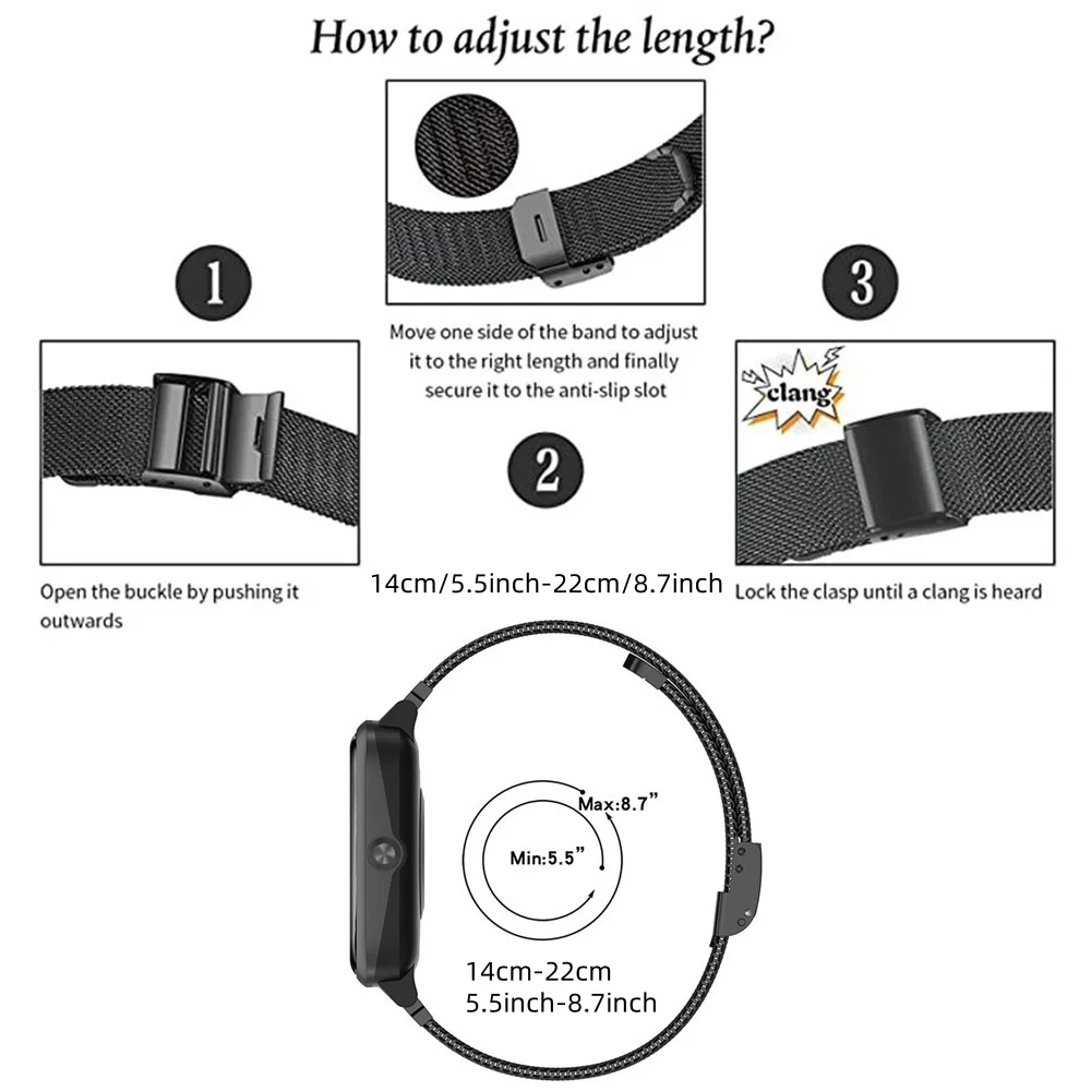 Metal Bands for Huawei Band 6/ - огляд і ціна Mesh Strap Metal