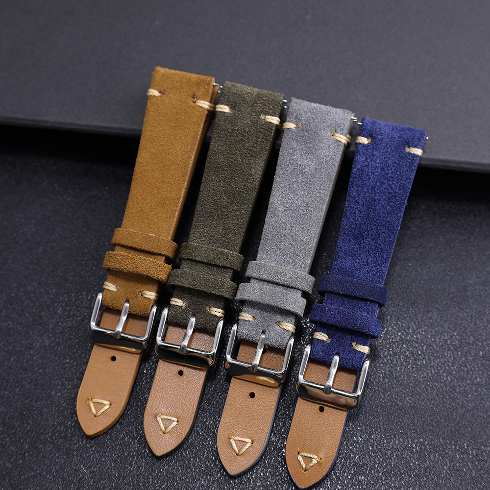 Suede Leather Watch Strap 20mm - огляд і ціна Suede Strap Watch