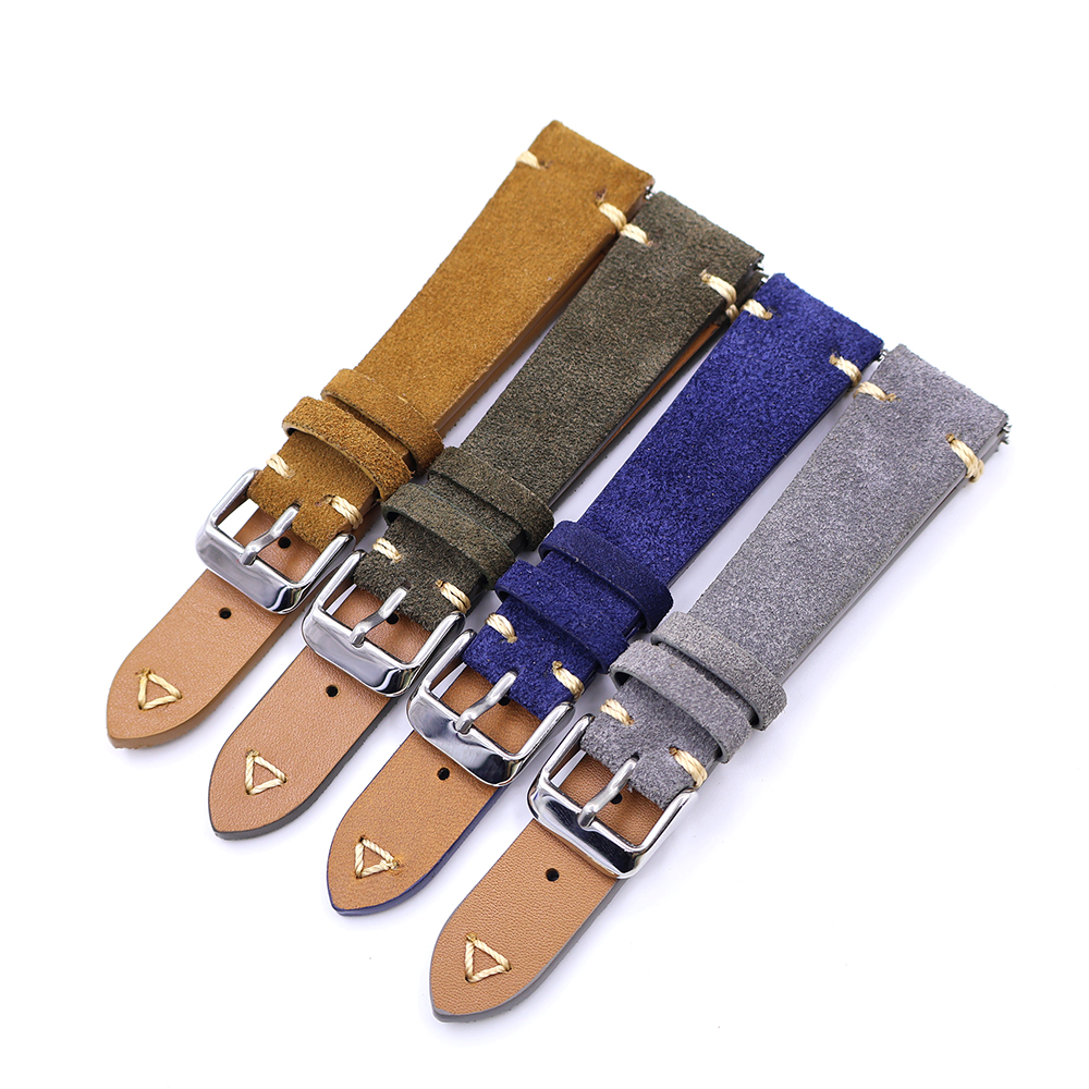 Suede Leather Watch Strap 20mm - огляд і ціна Suede Strap Watch