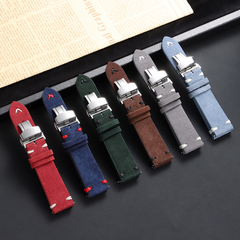 Suede Leather Watch Strap 18mm - огляд і ціна Suede Strap Watch
