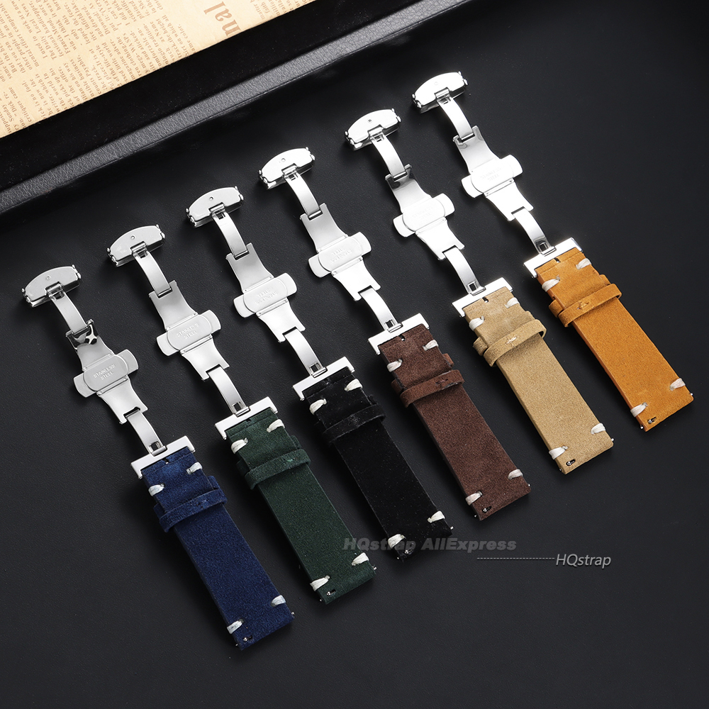Suede Leather Watch Strap 18mm - огляд і ціна Suede Strap Watch