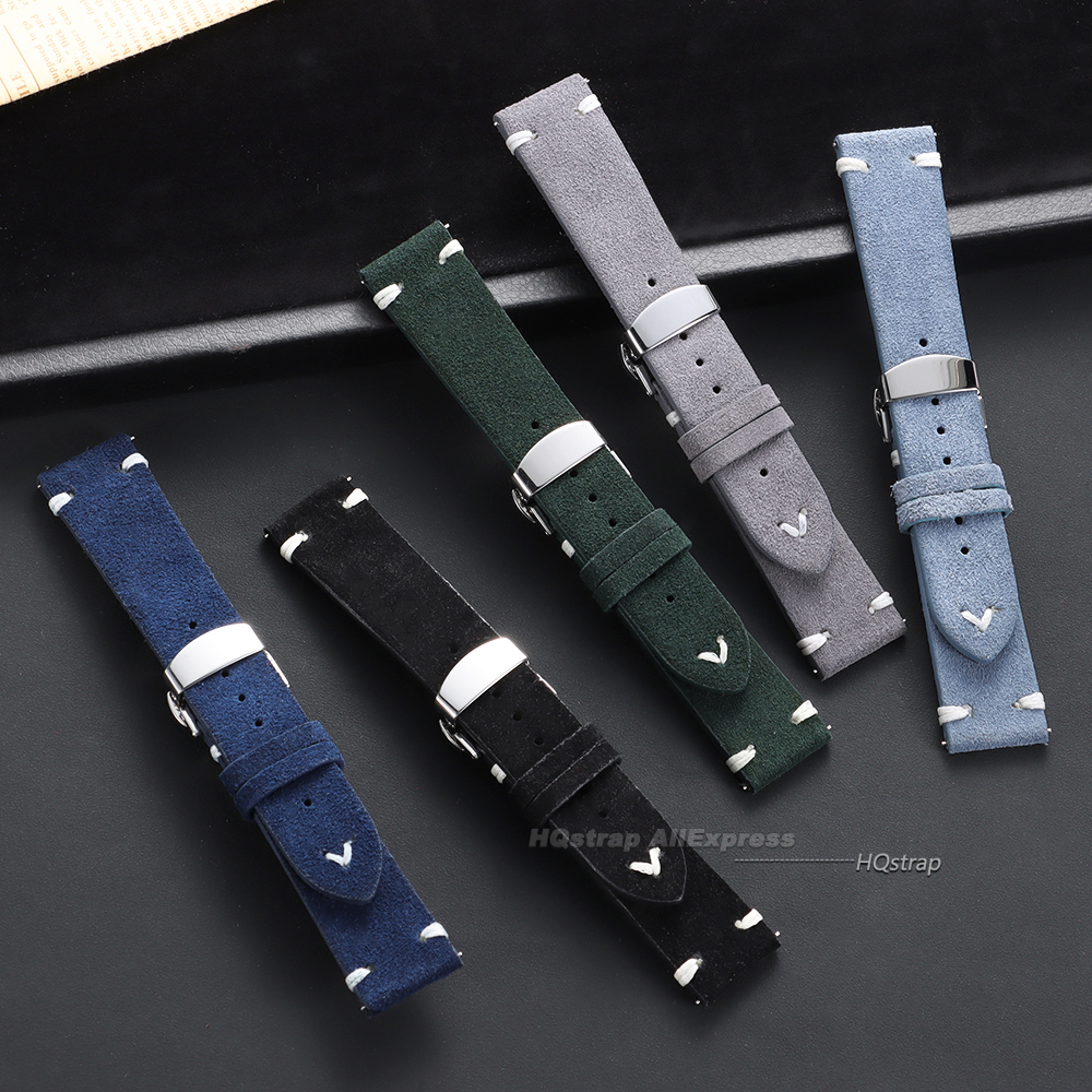 Suede Leather Watch Strap 18mm - огляд і ціна Suede Strap Watch