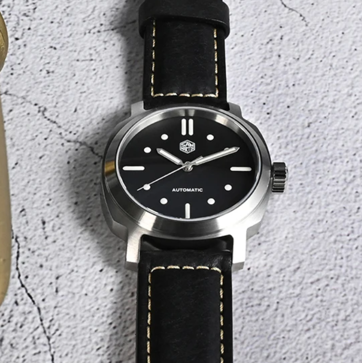 San Martin Mens Pilot Watches  - огляд і ціна Leather Strap Quick Release