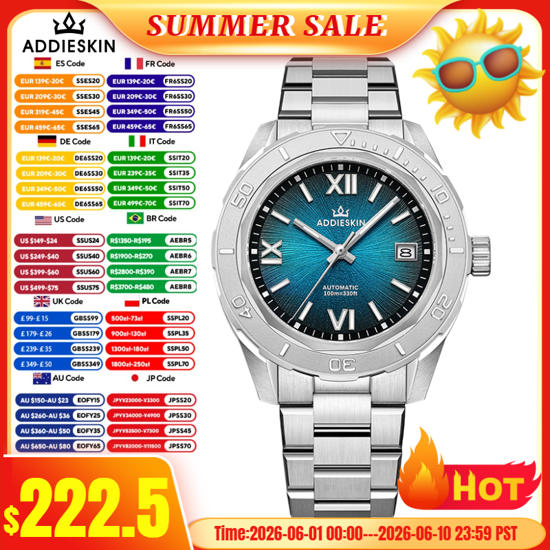 AddiesKin reloj hombre K002 Wa - огляд і ціна Stainless Bracelet Diver