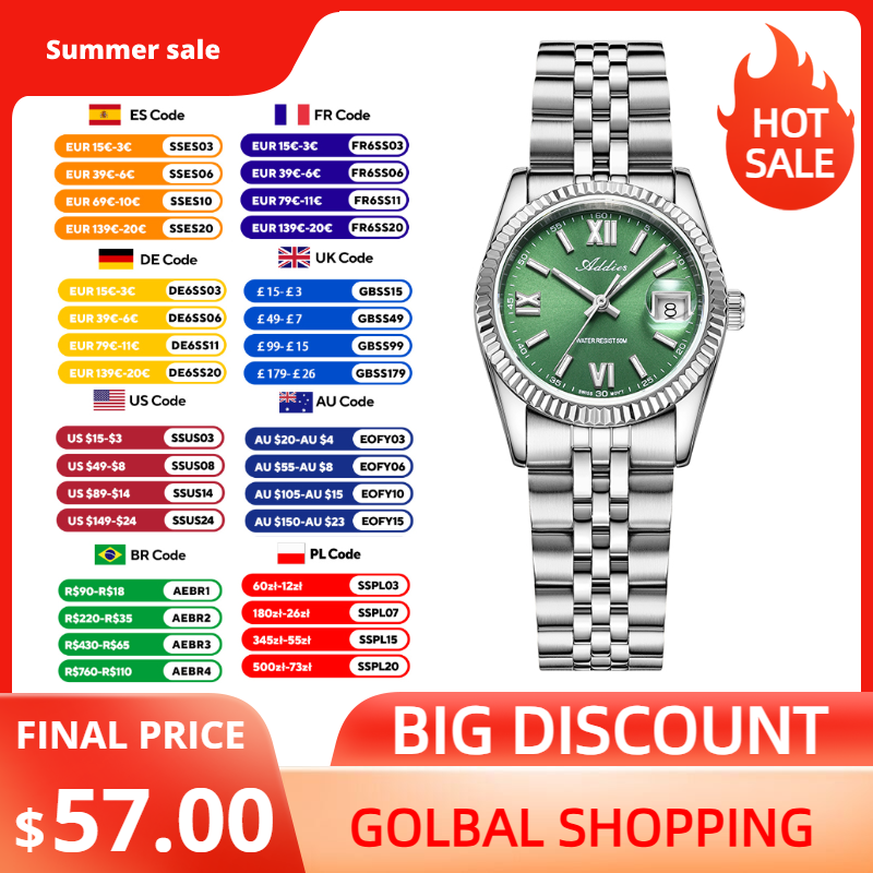 Addies High Quality Luxury Wat - огляд і ціна Stainless Bracelet Diver