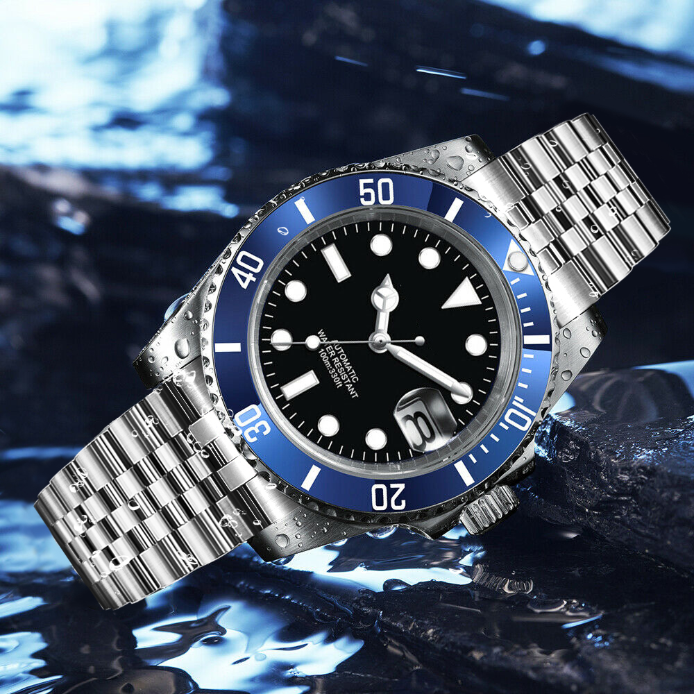 DIY Logo 40MM Dive Watch NH35  - огляд і ціна Stainless Bracelet Diver