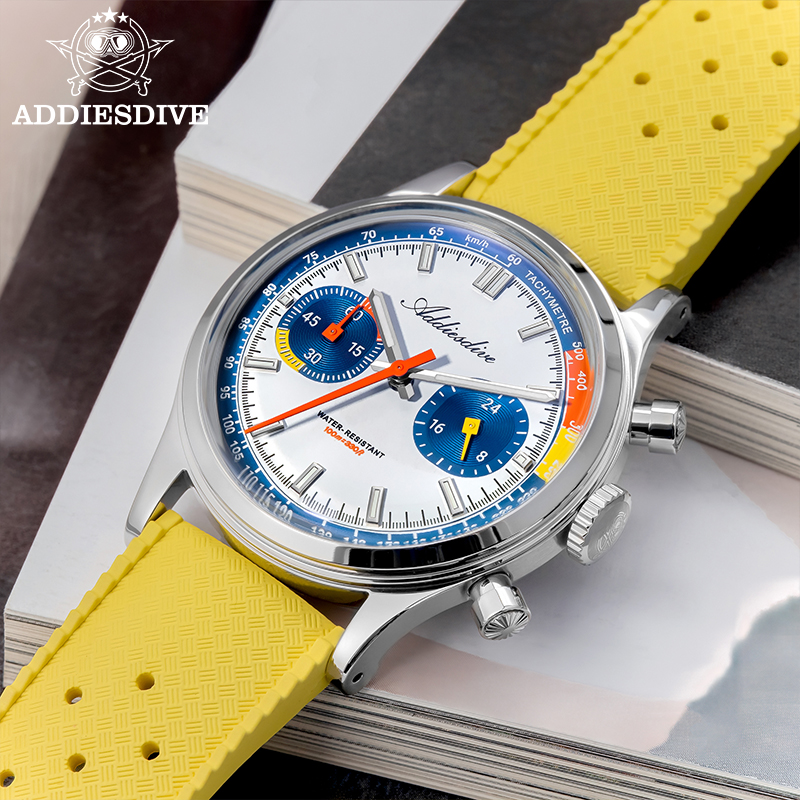 ADDIESDIVE reloj 38mm Watch Fo - огляд і ціна Rubber Strap Diver