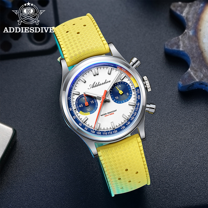 ADDIESDIVE reloj 38mm Watch Fo - огляд і ціна Rubber Strap Diver