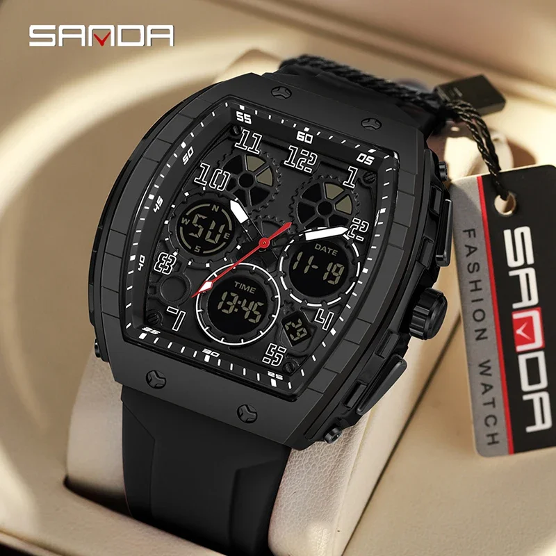 SANDA 6157 New Fashion Men's E - огляд і ціна Rubber Strap Diver