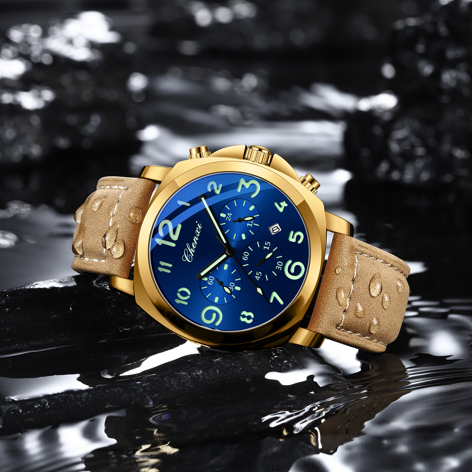 CHENXI Men Watch Multifunction - огляд і ціна Leather Watch Band Men