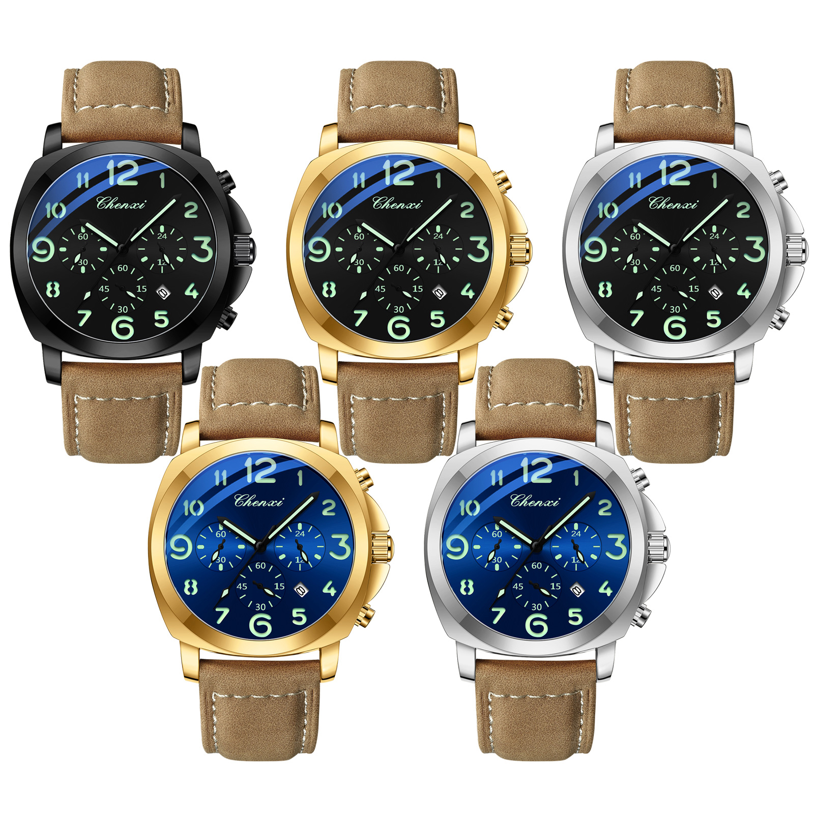 CHENXI Men Watch Multifunction - огляд і ціна Leather Watch Band Men