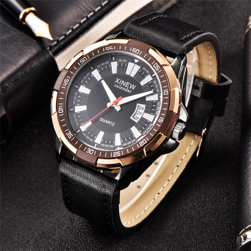 Men XINEW Brand Watches Studen - огляд і ціна Leather Watch Band Men