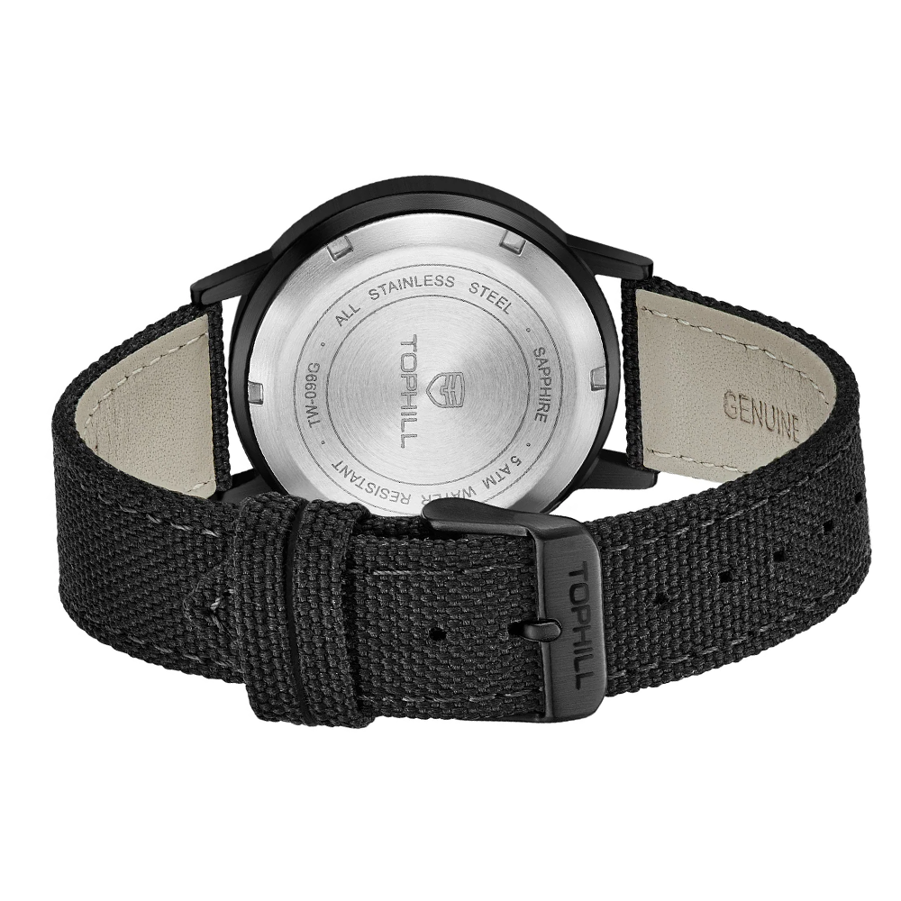 2025 New TOPHILL TW099G 40mm B - огляд і ціна Canvas Strap Watch