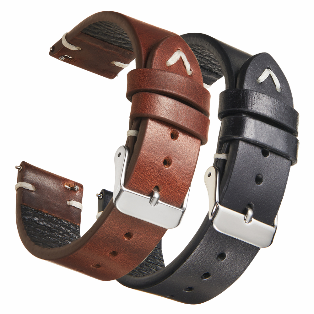 Vintage Genuine 18mm 19mm 20mm - огляд і ціна Suede Strap Watch