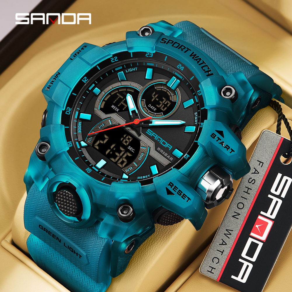 SANDA 6198 Men's Electronic Wa - огляд і ціна Rubber Strap Diver