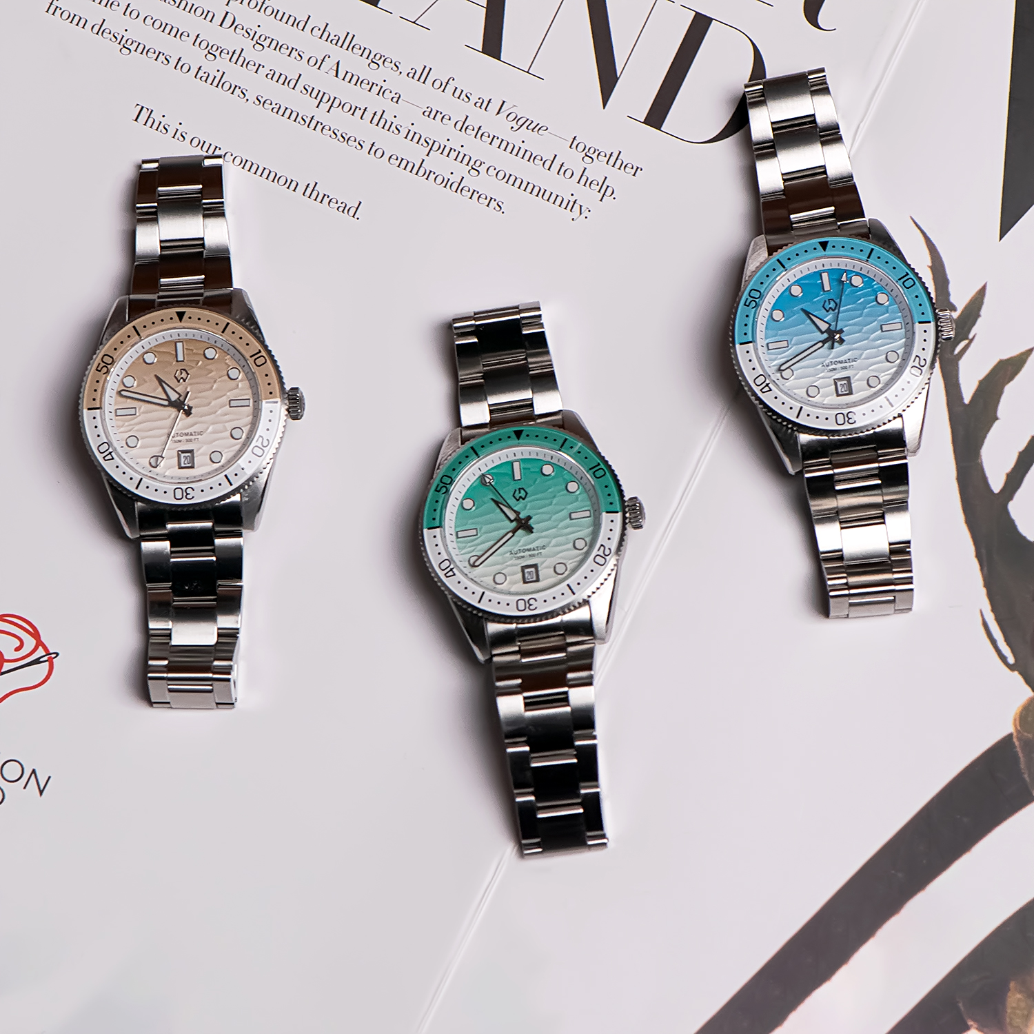 40mm Diver Watch Texture Men's - огляд і ціна Rubber Strap Diver