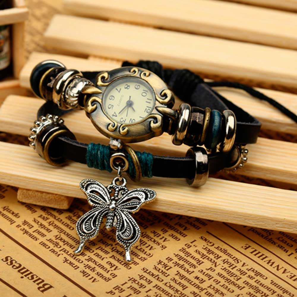 Handmade Butterfly Beads Brace - огляд і ціна Leather Watch Band Men
