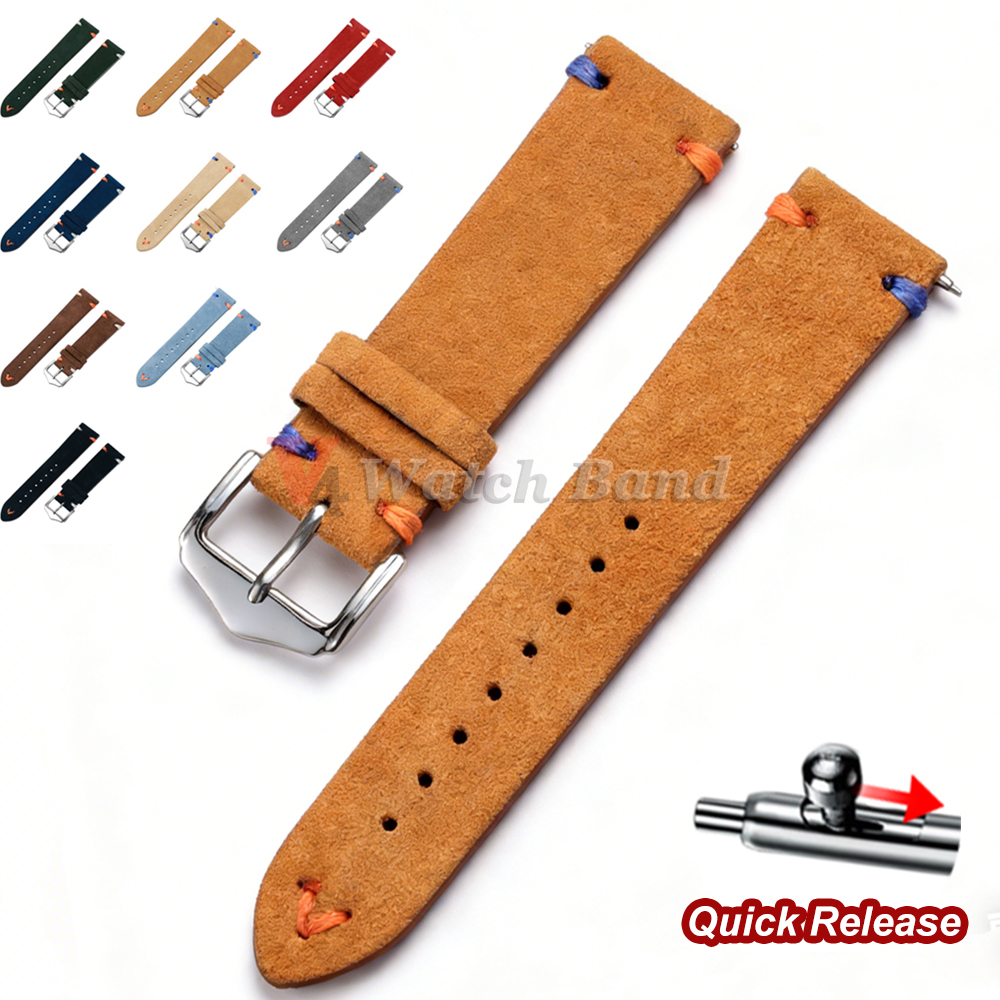18mm 20mm 22mm Vintage Suede L - огляд і ціна Suede Strap Watch