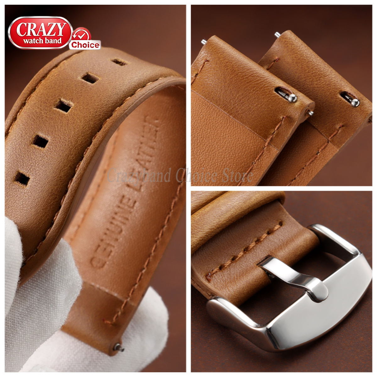 Oil Wax Cowhide Watch Band 18m - огляд і ціна Leather Strap Quick Release