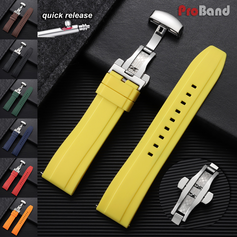 Silicone Straps 18mm 20mm 22mm - огляд і ціна Leather Strap Quick Release