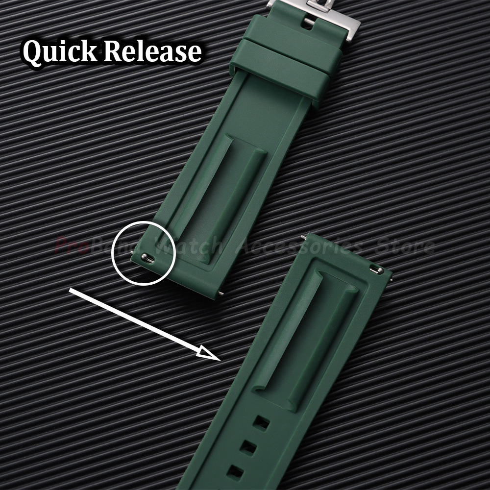 Silicone Straps 18mm 20mm 22mm - огляд і ціна Leather Strap Quick Release