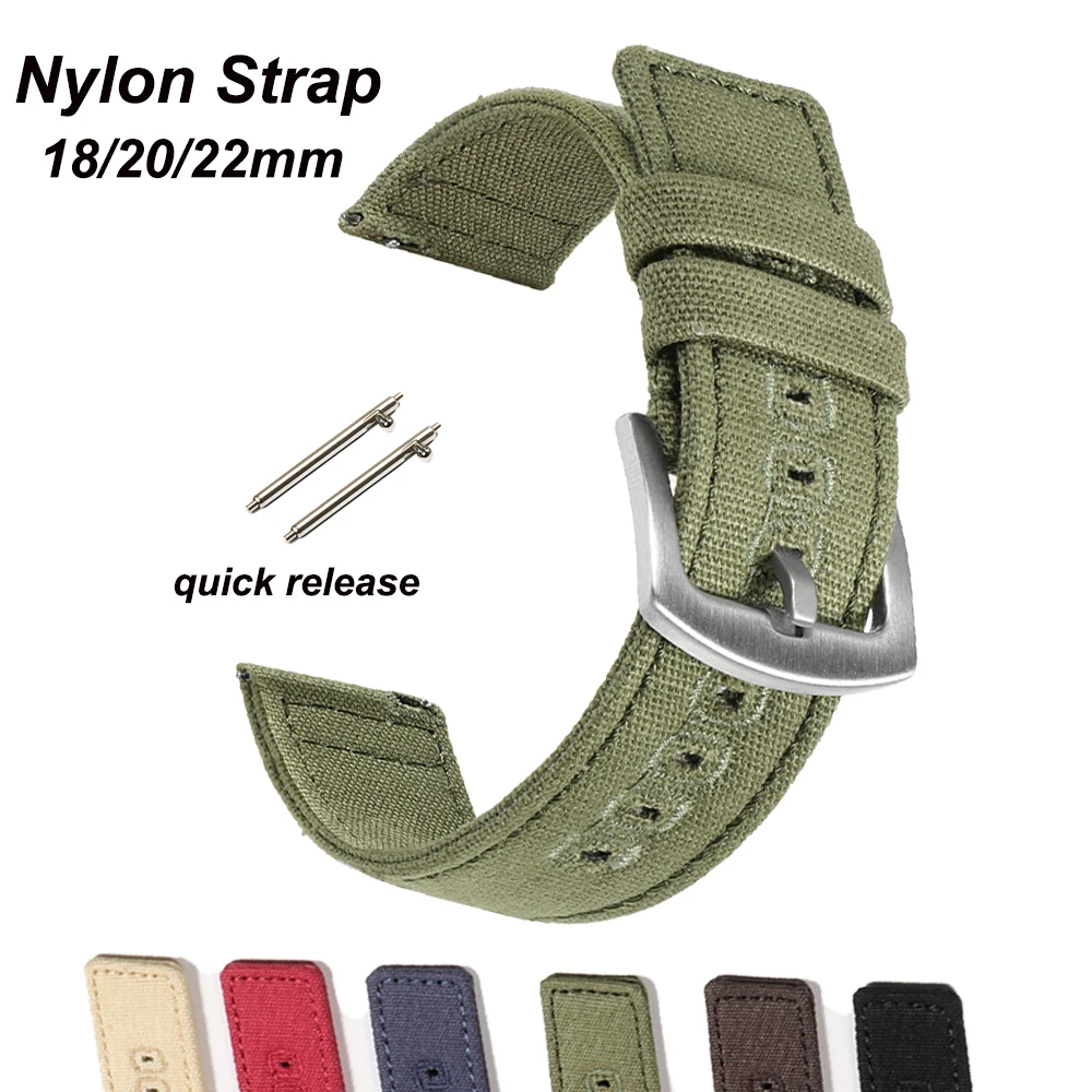 18mm 20mm Nylon Woven Canvas W - огляд і ціна Perlon Strap Woven