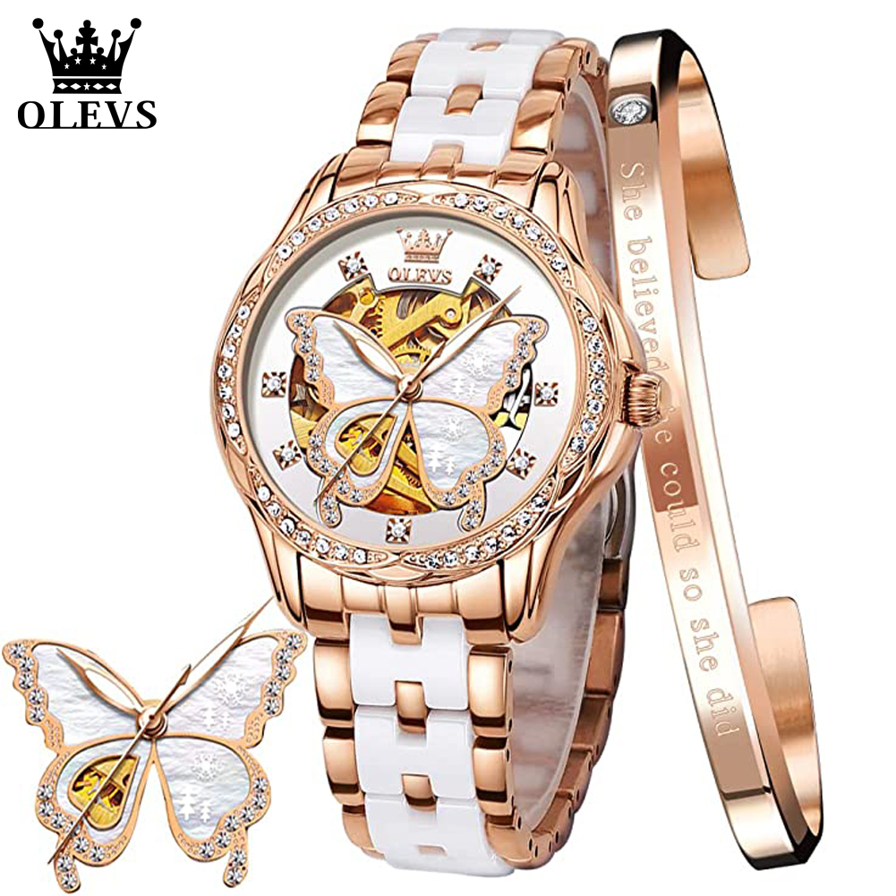 OLEVS Women's Automatic Watche - огляд і ціна Butterfly Clasp Deployant